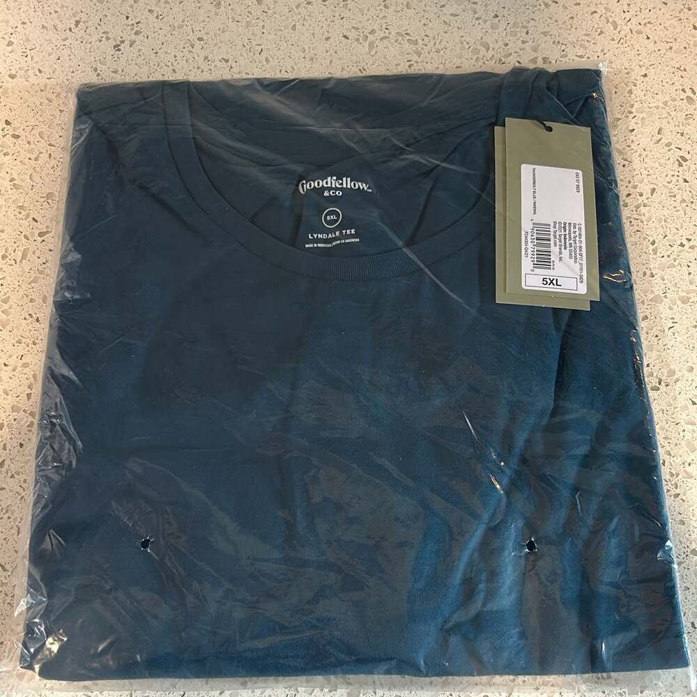 Tall T-Shirt DARK BLUE Goodfellow Crew Neck Short Sleeve